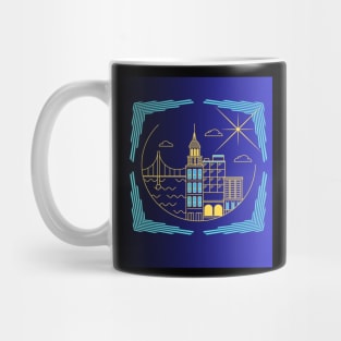 Town under a frame Mug